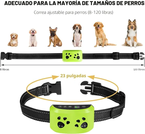 Vista 6 de Collar antiladridos para perros grandes, medianos y pequeños Dorado