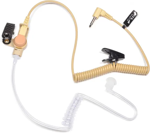 Vista 8 de HYS Auricular de 0.138 in 1 cable solo escucha, receptor/escucha SOLO auricular de vigilancia con punta de oído de silicona para radios