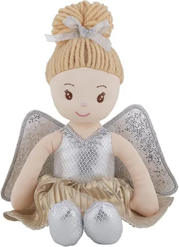 Vista 2 de Stephan Baby Plush Angel Doll, Silver Wings
