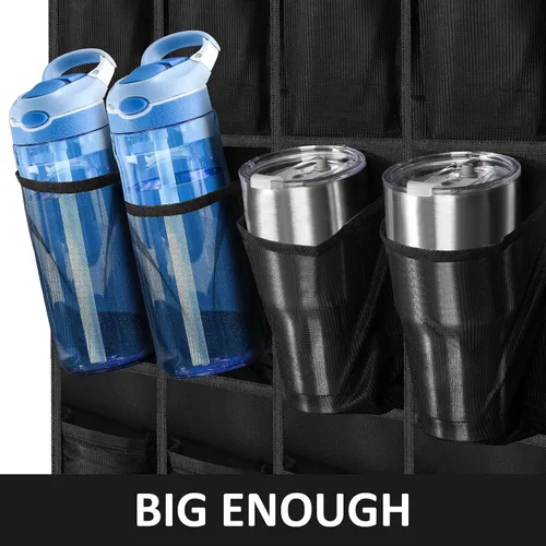 Vista 2 de Organizador de vasos, organizador de botellas de agua, 24 soportes sobre la puerta, estante de almacenamiento de botellas de agua, organizador