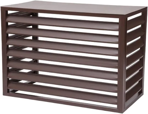 Vista 13 de Pantalla de valla de aire acondicionado al aire libre, Cubierta de aluminio resistente de la CA, persianas resistentes a la intemperie Cubiertas