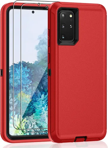 Vista 13 de Jshru Funda para Galaxy S20, funda protectora resistente de grado militar, a prueba de golpes, a prueba de caídas/polvo, 3 capas, funda