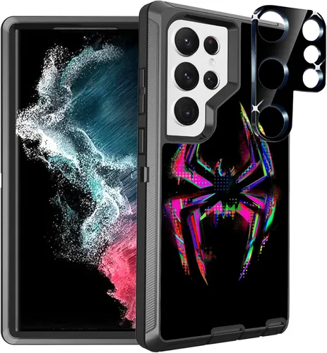 Vista 11 de Funda compatible con Samsung Galaxy S23 Ultra con diseño de bandera estadounidense antigua con protector de lente de cámara