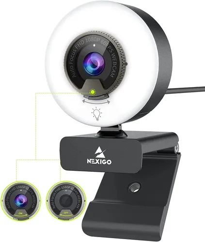 Vista 13 de NexiGo Cámara web con zoom PTZ N990 4K, sistema de cámara de videoconferencia con zoom digital 5X, sensor Sony Starvis, posición preestablecida