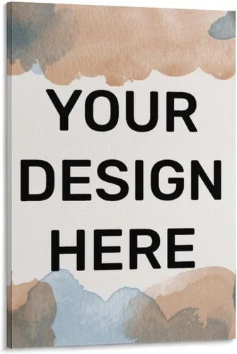Vista 30 de Lienzo enmarcado con cita personalizada, lienzo motivacional positivo, arte de pared, crea tus propias imágenes, póster personalizado para sala