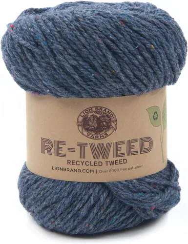 Vista 11 de Lion Brand Yarn ReTweed - Ovillo de lana (1 madeja), color hielo ártico