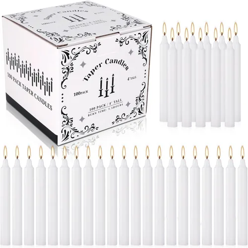 Vista 14 de Juego de 20 velas de pilar negras de 2 pulgadas de ancho x 4 pulgadas de alto, decoración elegante para el hogar, eventos y celebraciones, acabado