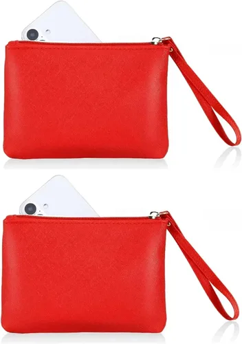 Vista 16 de Paquete de 2 pequeñas bolsas de maquillaje con cremallera para bolso, lápiz labial, organizador de maquillaje de viaje para mujeres, productos Negro