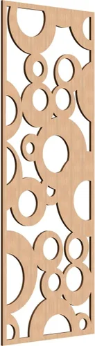 Vista 22 de 9 3/8"W x 24 3/8"H x 1/4"T Farwell Decorativos Paneles de Pared de Madera Calado, Hickory