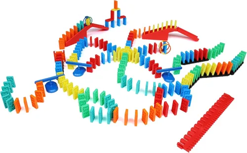 Vista 12 de Bulk Dominoes Kit de dominó cinético Juego de dominó, juguetes pequeños STEM STEAM, juegos familiares para niños, juguetes y juegos para niños