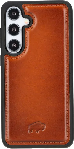 Vista 24 de BLACKBROOK Funda de piel de alta calidad a presión compatible con Samsung Galaxy S24, elegante funda de cuero de grano completo con la máxima