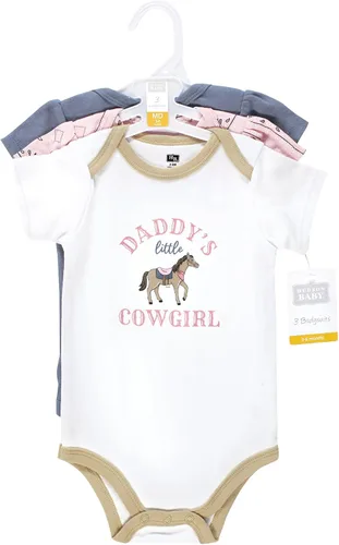 Vista 475 de Hudson Baby baby-girls Cotton Bodysuits 3-pack