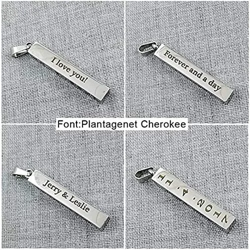 Vista 5 de Collar Diamondidde con dije, personalizable, con nombre, mensaje, de acero inoxidable, cubo, barra vertical, unisex