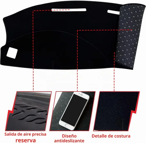 Vista 2 de Cubierta Alfombrilla Tapete para Tablero de Instrumentos Antideslizante Personalizada Compatible con Dodge Charger 2005 2006 2007 Protector Parasol