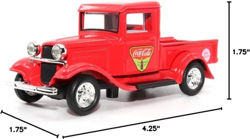 Vista 9 de Motor city classics Coca-Cola Diecast coleccionable 1934 Ford Pick-Up 'Refresh Your Guests' 1:43 Modelo a escala fundida a presión 443031