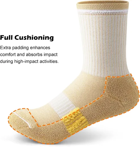 Vista 3 de Gonii Calcetines de compresión acolchados para mujer, 5 pares