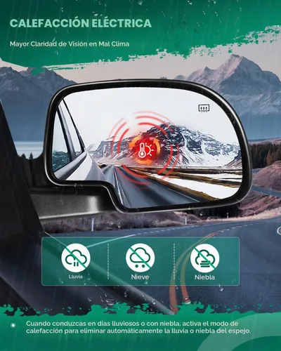 Vista 5 de SCITOO Espejo retrovisor derecho para el lado del pasajero, compatible con Chevy Silverado 1999-2002, 1500 2500 3500, GMC Sierra 1500 2500 3500