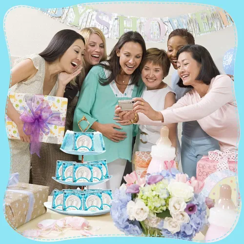 Vista 5 de AIXIANG Jabones para baby shower, hechos a mano, color azul, regalo para pies de bebé, para revelación de género, regalos y decoraciones de baby