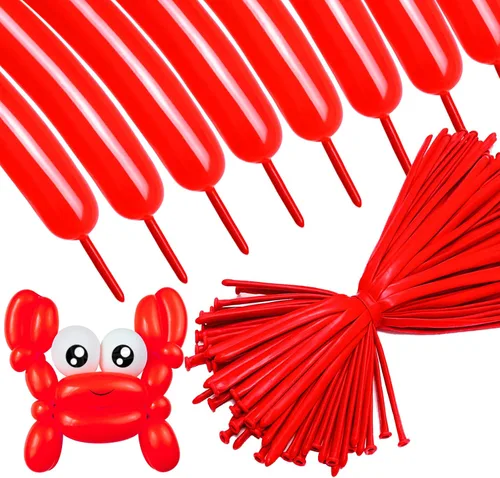 Vista 14 de ASIYUHY 260 globos largos, paquete de 100 globos de animales retorcidos Negro