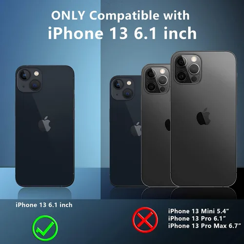 Vista 2 de Red2Fire Funda para iPhone 13, [Cuerpo Completo 360] [Protección de Servicio Pesado] con Protector de Pantalla Integrado Resistente Robusto 12 Pies