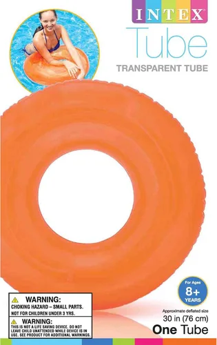 Vista 9 de Intex Colorful Transparent Inflatable Swimming Pool Beach Tube Raft