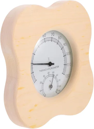 Vista 6 de Gadpiparty Wooden Hygrometer and Thermometer for Sauna Room, Multi-Functional Humidity Temperature Meter, Sauna Equipment Accessory with Precise