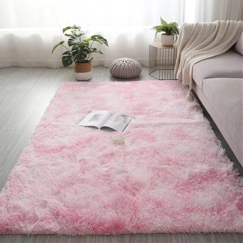 Vista 13 de Lifup - Alfombra mullida para sala de estar, dormitorio, color blanco y negro, 1 1.3 x 2.0 pies Non-Slip Washable High Pile Rectangle Carpet