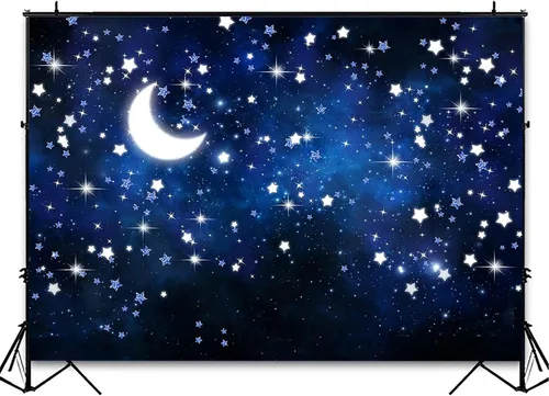 Vista 3 de Avezano Telón de fondo de noche estrellada, galaxia y cielo nocturno, fondo de fotografía para cumpleaños, baby shower, decoración Twinkle Twinkle