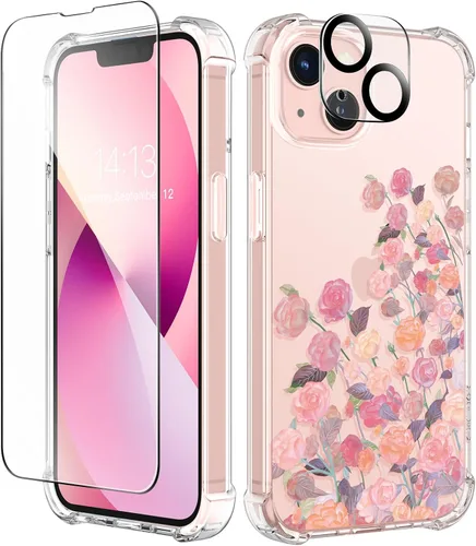 Vista 190 de GVIEWIN - Funda para iPhone 11 con protector de pantalla + protector de lente de cámara, cubierta protectora transparente suave de poliuretano
