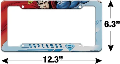 Vista 4 de GRAPHICS & MORE Marco de etiqueta de placa de licencia Superman Solitude
