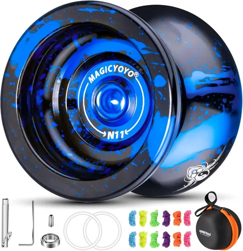 Vista 12 de MAGICYOYO N11 Yo-yo profesional no sensible para avanzados, yo-yo de trucos de metal de modo dual con rodamiento de yo-yo sensible para niños