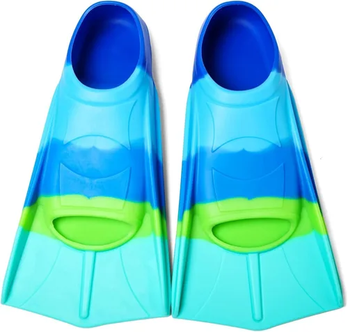 Vista 28 de Aletas de natación para niños, aletas cortas para niños y jóvenes, aletas de natación para entrenamiento de natación para niños, niñas, niños