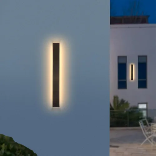 Vista 15 de Luces de pared modernas para exteriores de 39 pulgadas, 2700 K-6500 K, aplique de pared al aire libre regulable seleccionable con control remoto