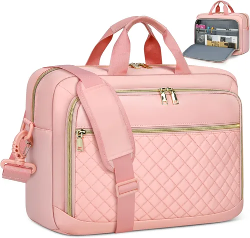 Vista 17 de NEWHEY Bolsa para laptop de 17.3 pulgadas, maletín para computadora portátil para mujeres y hombres, bolsa de hombro impermeable, bolsa de mensajero