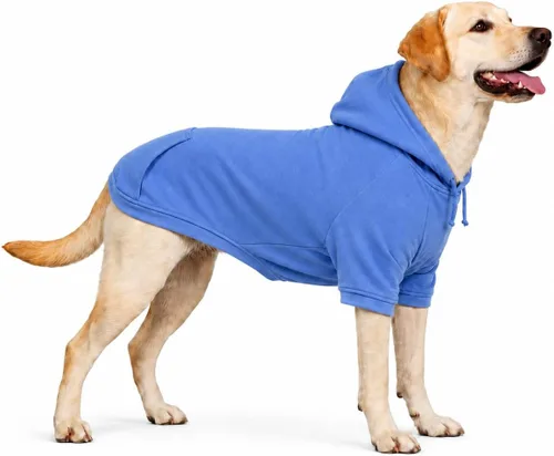 Vista 28 de Lovelonglong Sudadera básica con capucha para perros, 100% algodón, se adapta a perros pequeños, medianos y grandes, color negro, XS