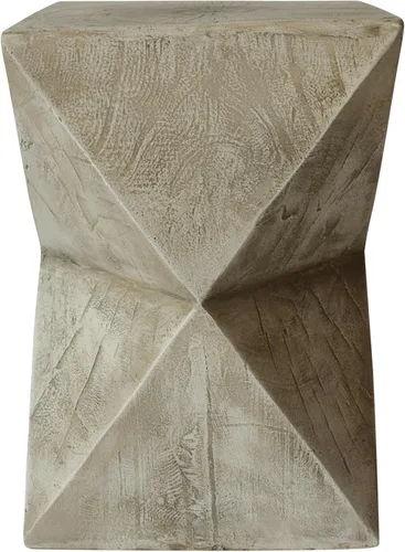 Vista 4 de Christopher Knight Home Lux Outdoor Weight - Mesa auxiliar de hormigón para exteriores, color gris claro