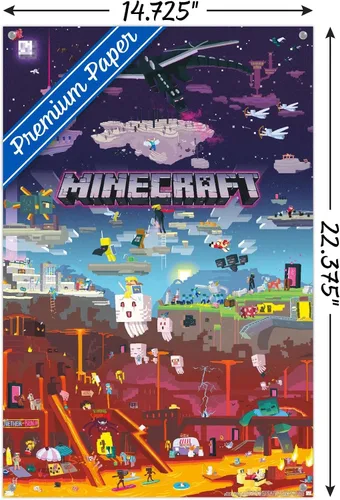 Vista 3 de Minecraft - Póster de World Beyond Wall con alfileres