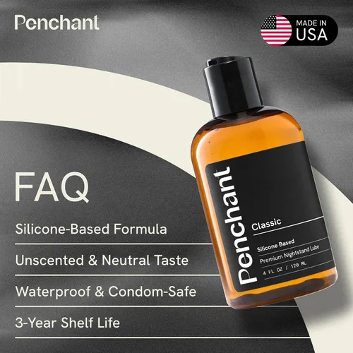 Vista 8 de Penchant - Lubricante personal de silicona prémium para hombres, mujeres y parejas - Sin perfume, seguro para látex, hipoalergénico y sin parabenos