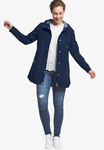 Vista 5 de ellos Chubasquero con capucha para mujer, talla grande