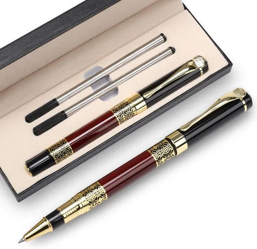 Vista 9 de YIVONKA Bolígrafo de Repuesto Negro, Bolígrafo de Lujo de Estilo Clásico Retro, Mejor Juego de Bolígrafos de Regalo para Hombres y Mujeres