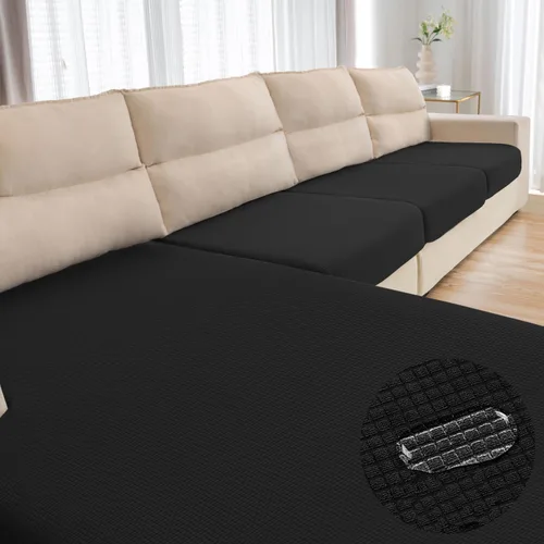 Vista 47 de Funda repelente al agua para cojín de sillón, funda elástica para respaldo individual de sofá seccional, funda para sofá en forma de L para mascotas