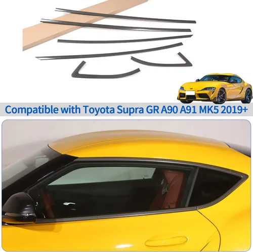 Vista 7 de Compatible con Toyota Supra GR A90 A91 MK5 2019-2026, tira de sellado de ventana de automóvil, antiarañazos, 6