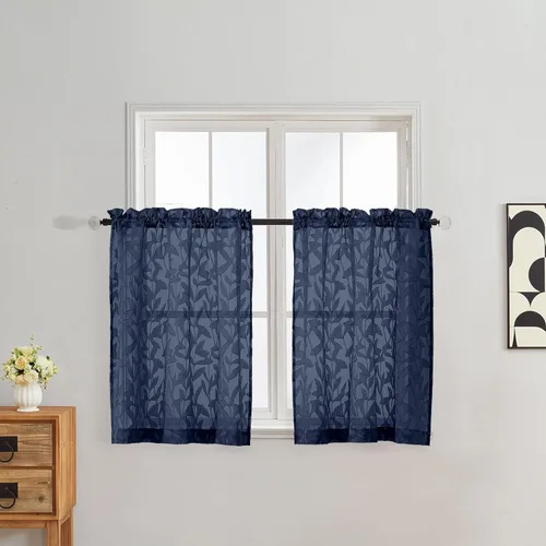 Vista 100 de Gwine - Cortinas traslúcidas color verde salvia de 96 pulgadas de largo, 2