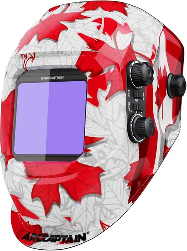 Vista 16 de ARCCAPTAIN - Casco de soldadura, pantalla grande de 3.94 x 3.66 pulgadas a color real, oscurecimiento automático, solar, 4 sensores de arco, rango