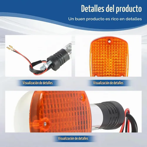 Vista 4 de WFLNHB 2 unids motocicleta intermitentes intermitentes luz de repuesto para Honda VTX Steed Magna 250 400 750