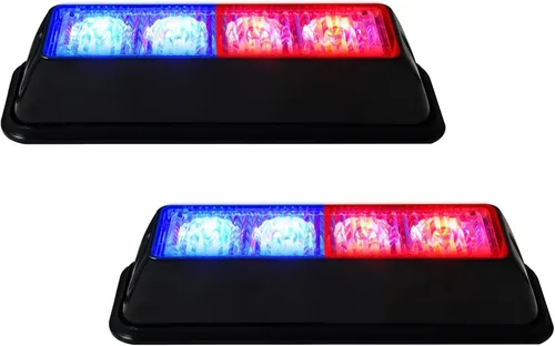 Vista 8 de YM E-Bright Paquete de 2 Luces de Flash LED Rojas de 3 LED para Coche DRL Camión Luz de Advertencia Estroboscópica de Emergencia 12-24V Rojo