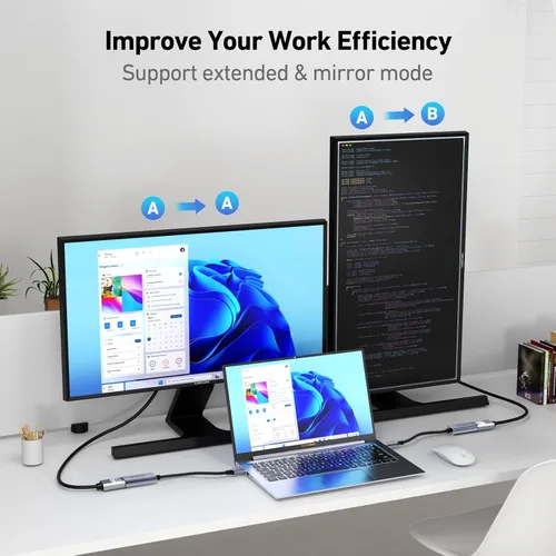 Vista 3 de BENFEI Adaptador USB C a HDMI 4K@60Hz, Adaptador USB Tipo-C a HDMI [Compatible con Thunderbolt 3/4/5] con iPhone 15 Pro/Max, MacBook Pro/Air 2023