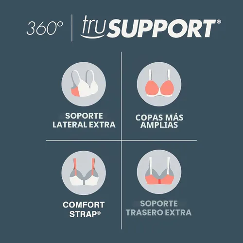 Vista 6 de Playtex Brasier inalámbrico para mujer, sujetadores de talla grande de 18 horas disponibles, máximo soporte, absorción de humedad, paquete Almendra