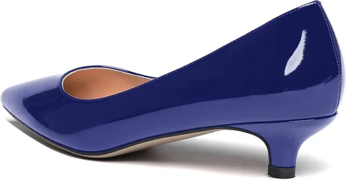Vista 7 de MODENCOCO Zapatos de tacón bajo de patente sólida para mujer, con puntera puntiaguda, 1.5 pulgadas