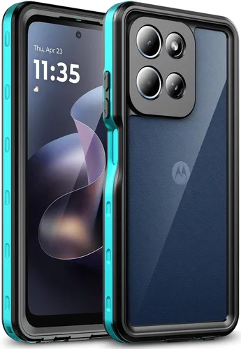 Vista 11 de Funda para Motorola Moto G 5G 2025 con protector de pantalla integrado, resistente a prueba de agua, de cuerpo completo, a prueba de polvo, a prueba
